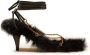 KHAITE The Marion shearling-lined 75mm sandals Black - Thumbnail 1