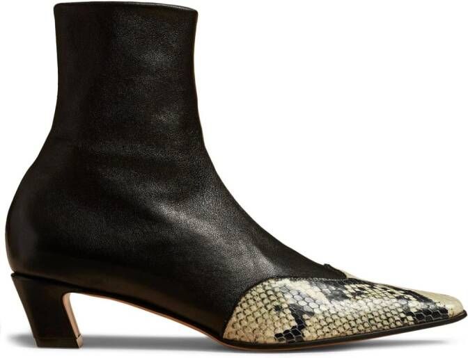 KHAITE The Neveda leather boots Black