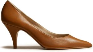 KHAITE The River 75mm leather pumps Brown