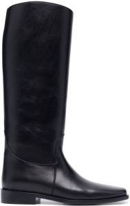 KHAITE The Wooster leather riding boots Black
