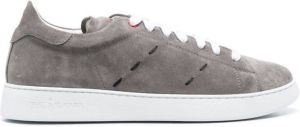 Kiton contrasting-stitch low-top sneakers Grey