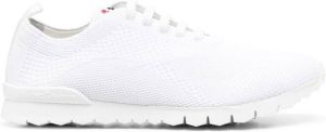 Kiton embossed-logo low-top sneakers White