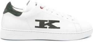 Kiton embroidered-logo low-top sneakers White