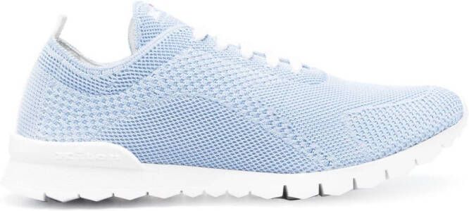Kiton Fit lace-up mesh sneakers Blue