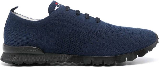 Kiton knitted-upper sneakers Blue