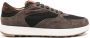 Kiton lace-up panelled suede sneakers Brown - Thumbnail 1