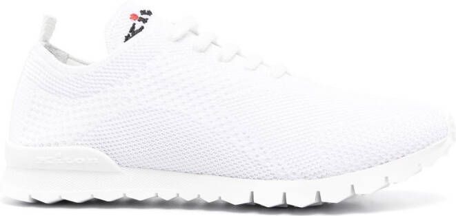 Kiton logo-embroidered knitted sneakers White