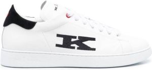 Kiton logo-patch low-top sneakers White