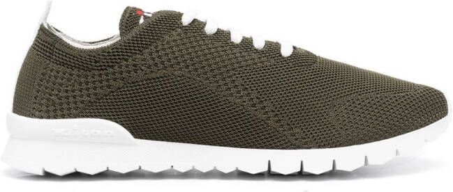 Kiton low-top mesh sneakers Green