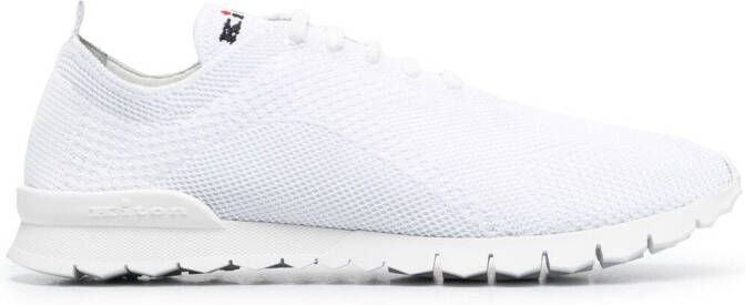 Kiton mesh low-top sneakers White