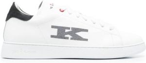 Kiton monogram-embroidered low-top sneakers White
