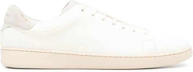 Kiton pebbled-leather sneakers White