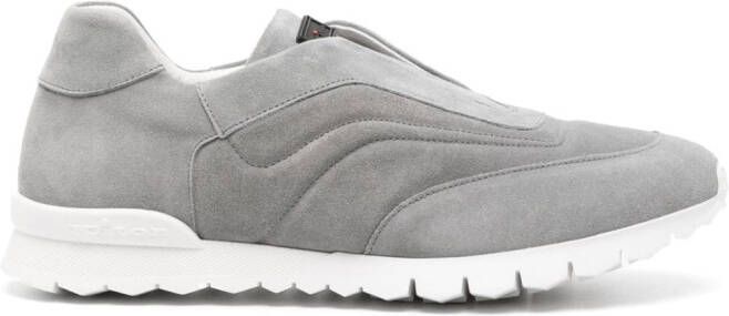 Kiton slip-on suede sneakers Grey