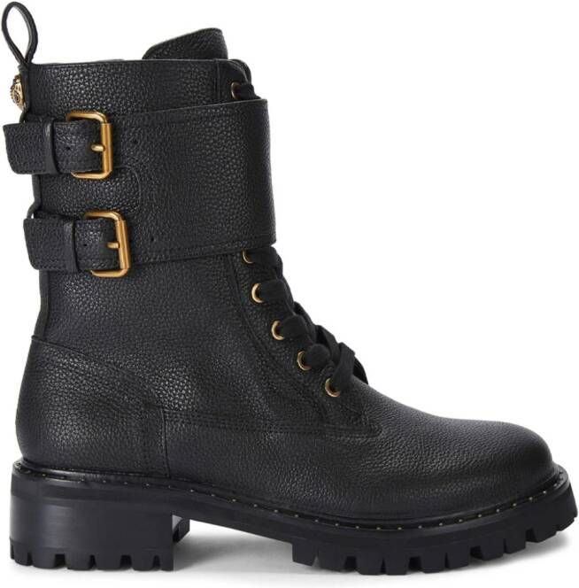 Kurt Geiger London Brooke leather combat boots Black