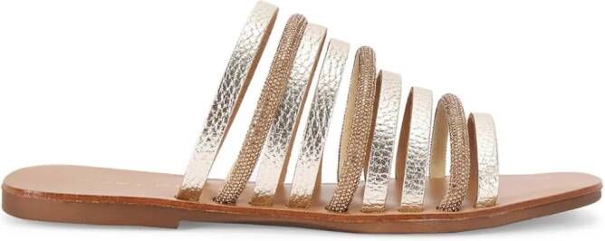 Kurt Geiger London Daisy leather sandals Gold