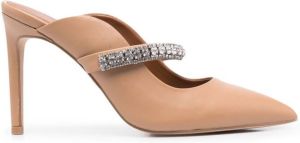 Kurt Geiger London gem-embellished heeled mules Neutrals