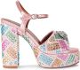 Kurt Geiger London Kensington 125mm crystal-embellished sandals Pink - Thumbnail 1