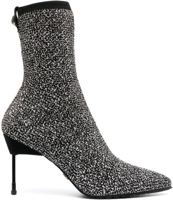 Kurt Geiger London knitted studded boots Grey