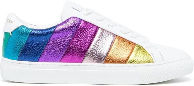 Kurt Geiger London Lane rainbow-stripe low-top sneakers White