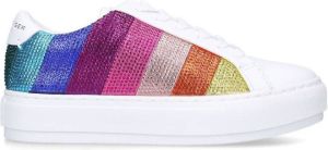 Kurt Geiger London Laney rainbow stripe low-top sneakers White