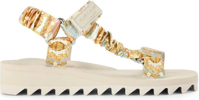 Kurt Geiger London Orion baroque-print sandals Neutrals