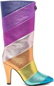 Kurt Geiger London Rainbow Kensington metallic-leather boots Multicolour