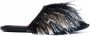 La DoubleJ feather-trim detail slippers Black - Thumbnail 1