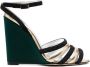 La DoubleJ Tones 135mm wedge sandals Green - Thumbnail 1