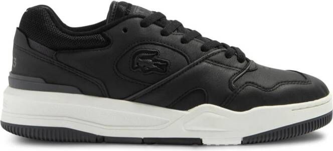 Lacoste Lineshot panelled leather sneakers Black