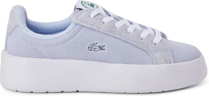 Lacoste logo-embroidered lace-up sneakers Blue