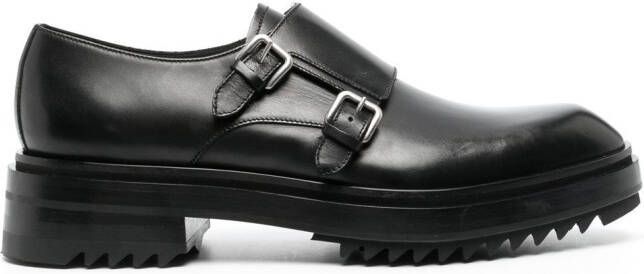 Lanvin Alto buckled monk shoes Black