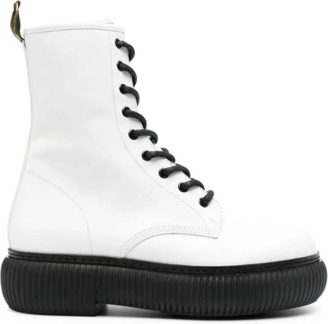Lanvin Arpege leather boots White