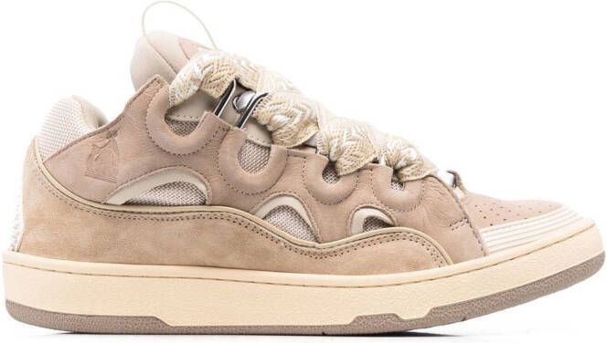 Lanvin chunky lace-up sneakers Brown