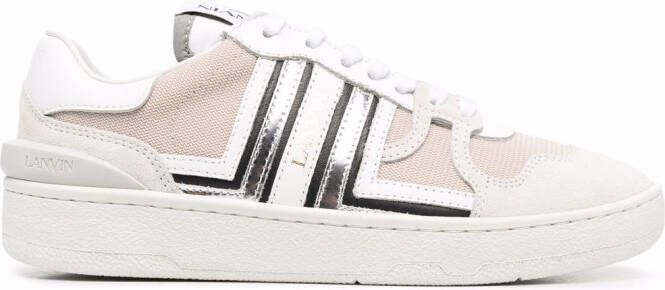 Lanvin Clay lace-up sneakers Neutrals
