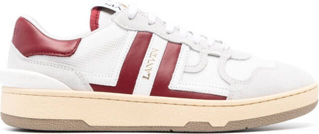 Lanvin Clay panelled leather sneakers White