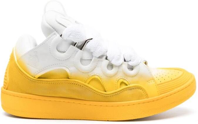 Lanvin Curb gradient-effect sneakers Yellow