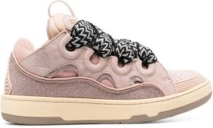 Lanvin Curb leather low-top sneakers Pink
