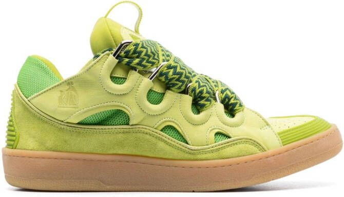 Lanvin Curb leather sneakers Green