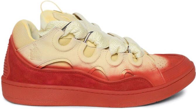 Lanvin Curb radiant spray-effect sneakers Neutrals