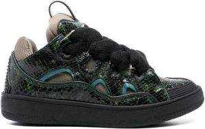Lanvin Curb snakeskin-effect sneakers Black