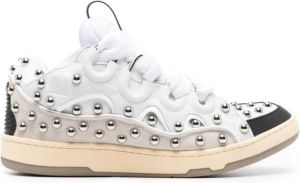 Lanvin Curb studded sneakers White