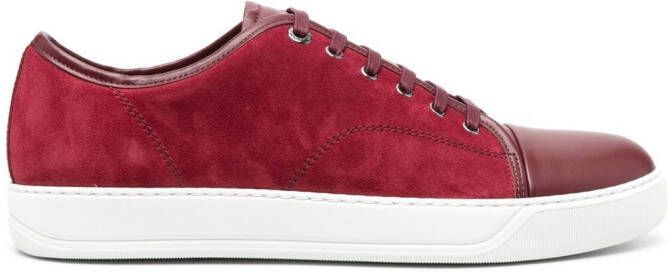 Lanvin DBB1 panelled leather low-top sneakers Red