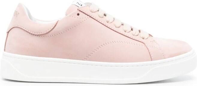 Lanvin DDBO suede lace-up sneakers Pink