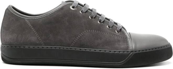 Lanvin lace-up suede sneakers Grey