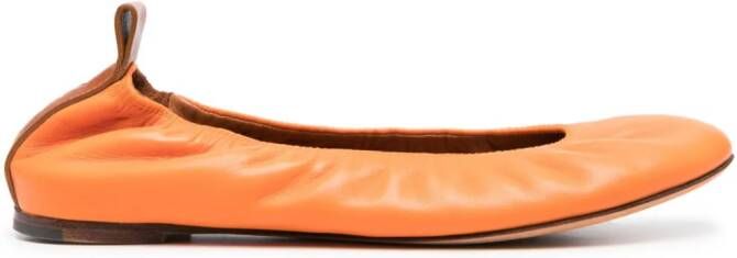 Lanvin leather ballerina shoes Orange