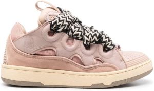 Lanvin leather curb sneakers Pink