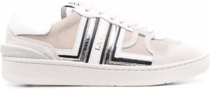 Lanvin low-top suede trainers White