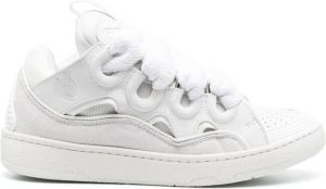 Lanvin oversize-laces low-top sneakers White