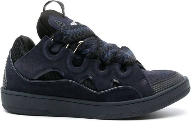 Lanvin oversized-lace sneakers Blue