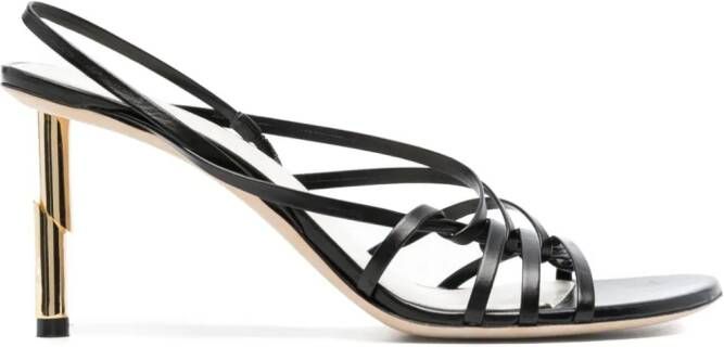 Lanvin Sequence 70mm leather sandals Black